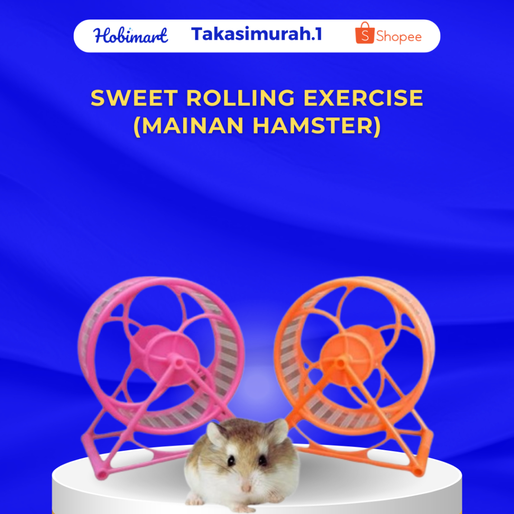 SWEET ROLLING EXERCISE - HAMSTER TOY WHEEL SPINNING WHEELS