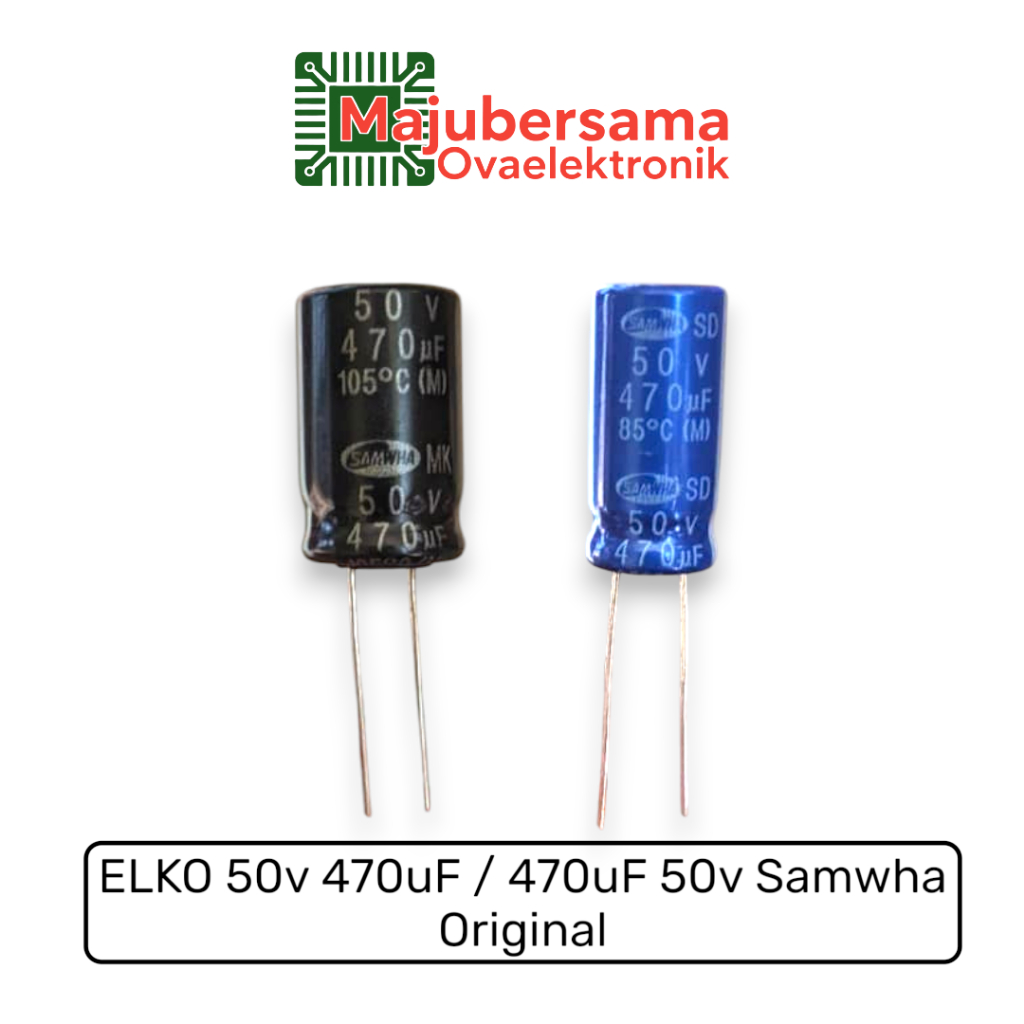 2 ชิ้น - Elko 50v 470uF / 470uF 50v Samwha Original