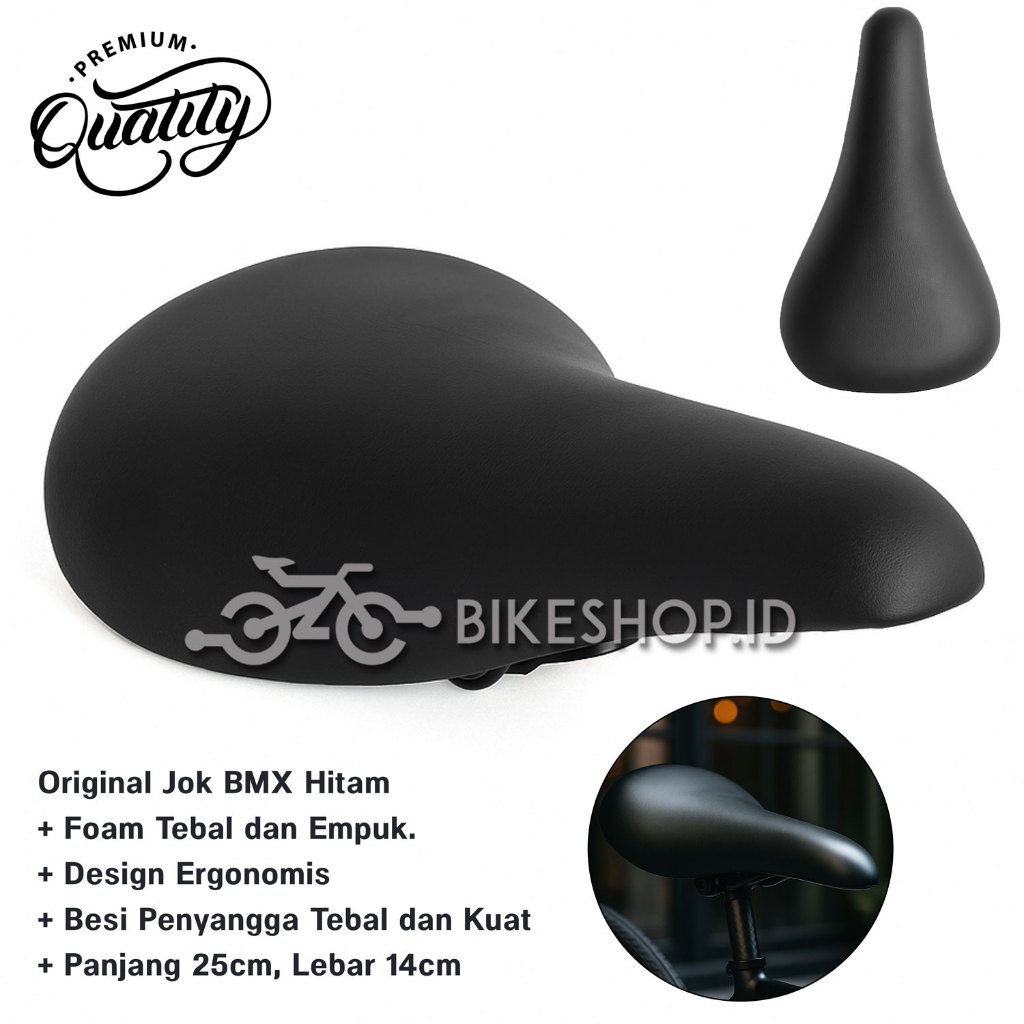 Universal สีดําธรรมดา 12/16/18/20 นิ้ว BMX อานจักรยาน | คุณภาพสูง