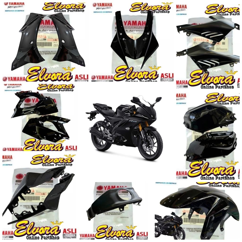 Yamaha R15 เชื่อมต่อ R15 V4 R15M Original Black Smooth body Cover