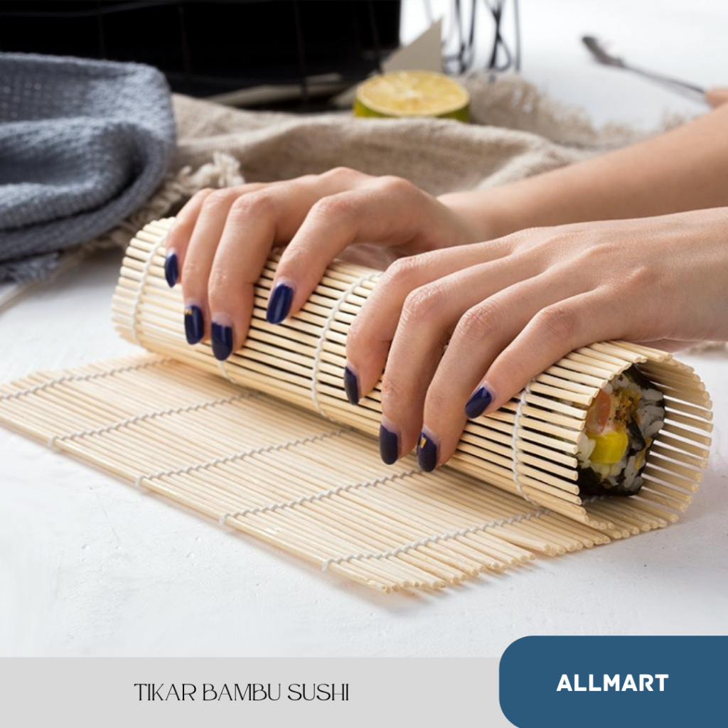 AM BAMBOO SUSHI MAT / MAKISU RICE ROLLING TOOL / BAMBOO MAT SUSHI ROLLER MAT / ROLLERMAT