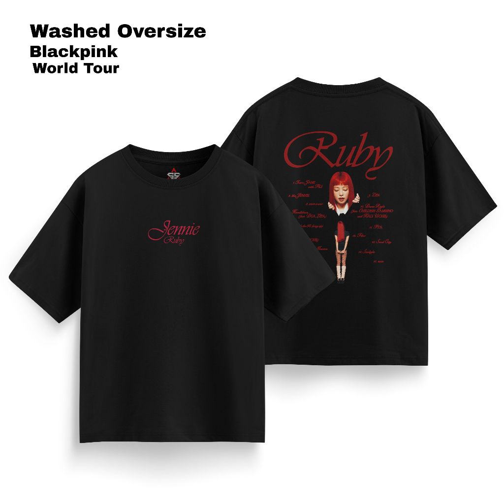Superior Blackpink Oversize jennie Ruby Deadline world tour เสื้อยืด Oversize