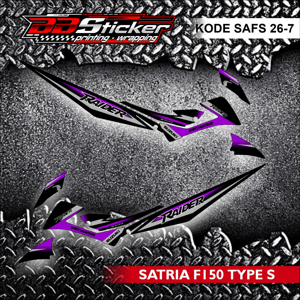 SUZUKI SATRIA FU 150 FACELIFT TYPE S แถบมอเตอร์ไซค์ | สติ๊กเกอร์ LIST SAFS 26 RACING