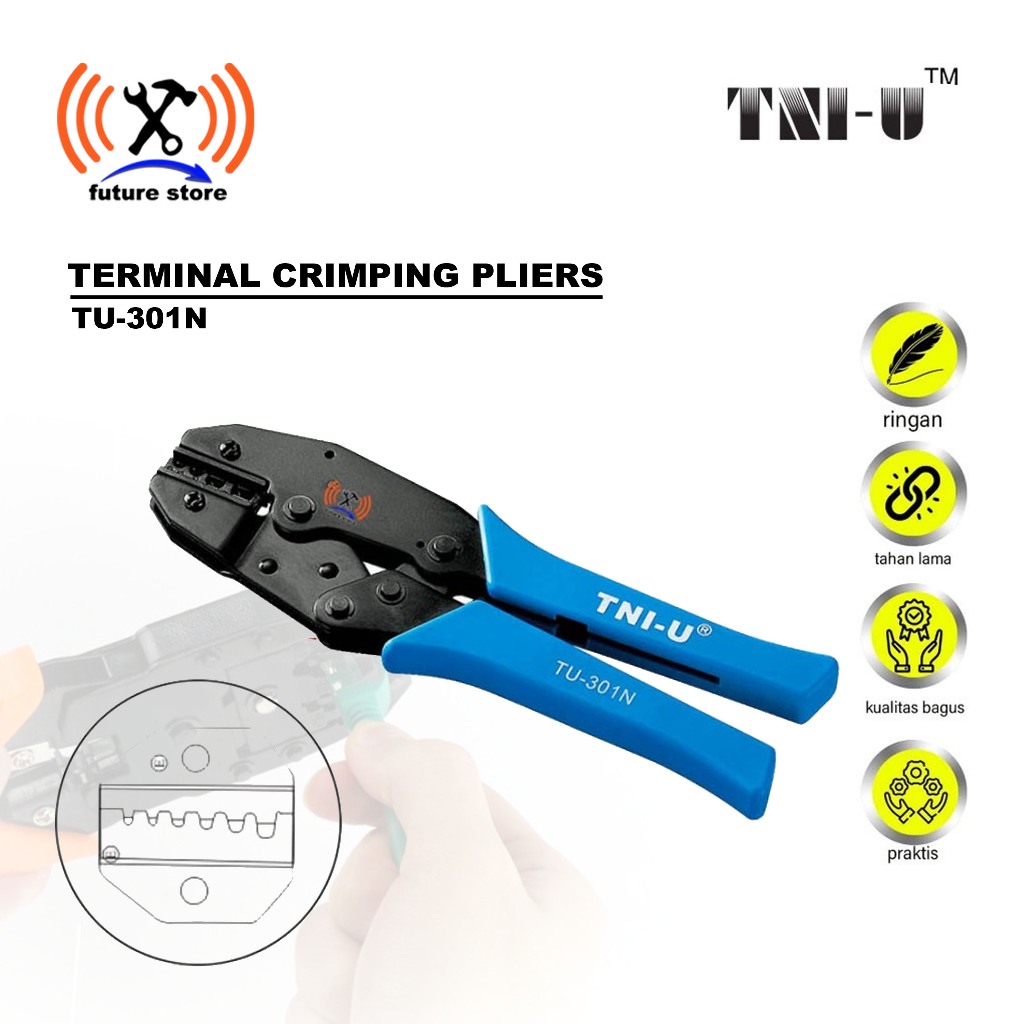 TNI-U TU-301N CRIMPING เครื่องมือคีมสําหรับฉนวน Terminals Isolated Terminal กด CRIMPING คีม TNI-U TU