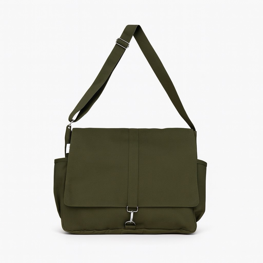 RUSTTLE ARCH - LARGE FLAP MESSENGER BAG / CANVAS SLING BAG สําหรับผู้ชายและผู้หญิง / CANVAS SLING BA
