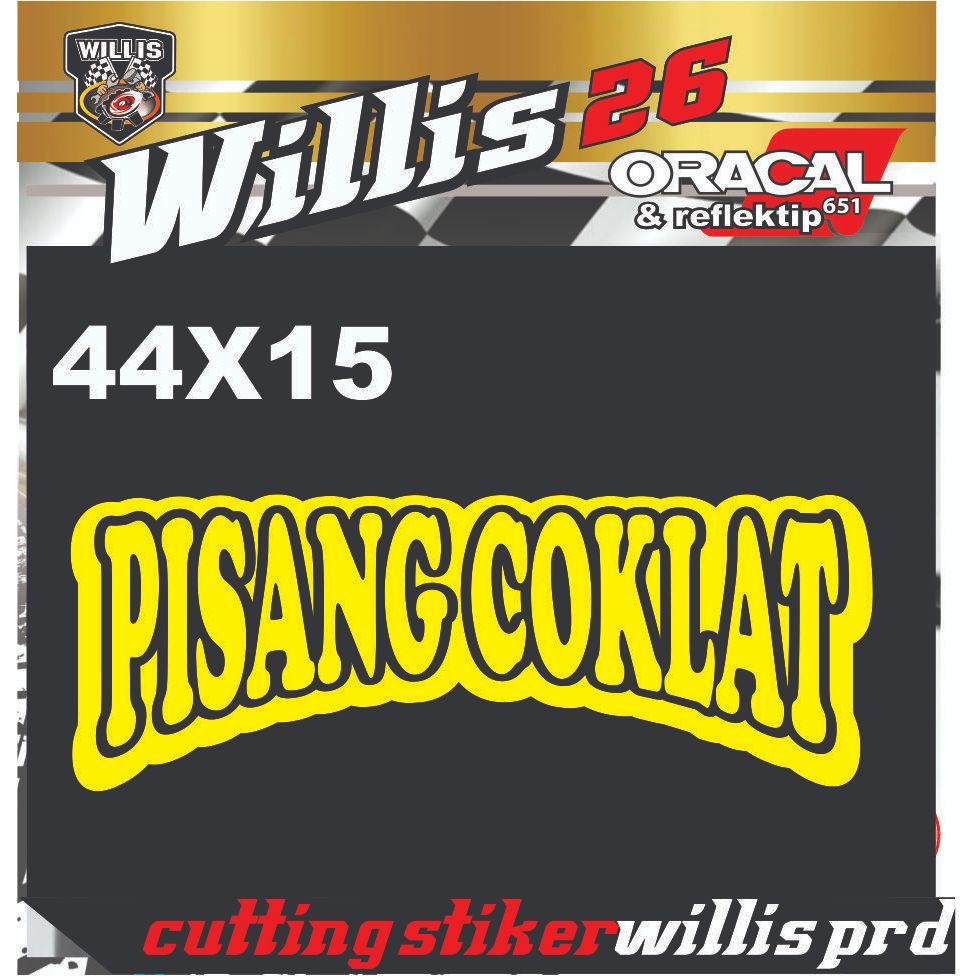 CHOCOLATE BANANA WRITING STICKER, STICKER สําหรับขาย NAME