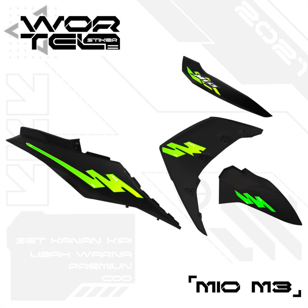 Mio M3 Striping - สติ๊กเกอร์ใส Mio M3 Retro v4 (ตัดแล้ว)