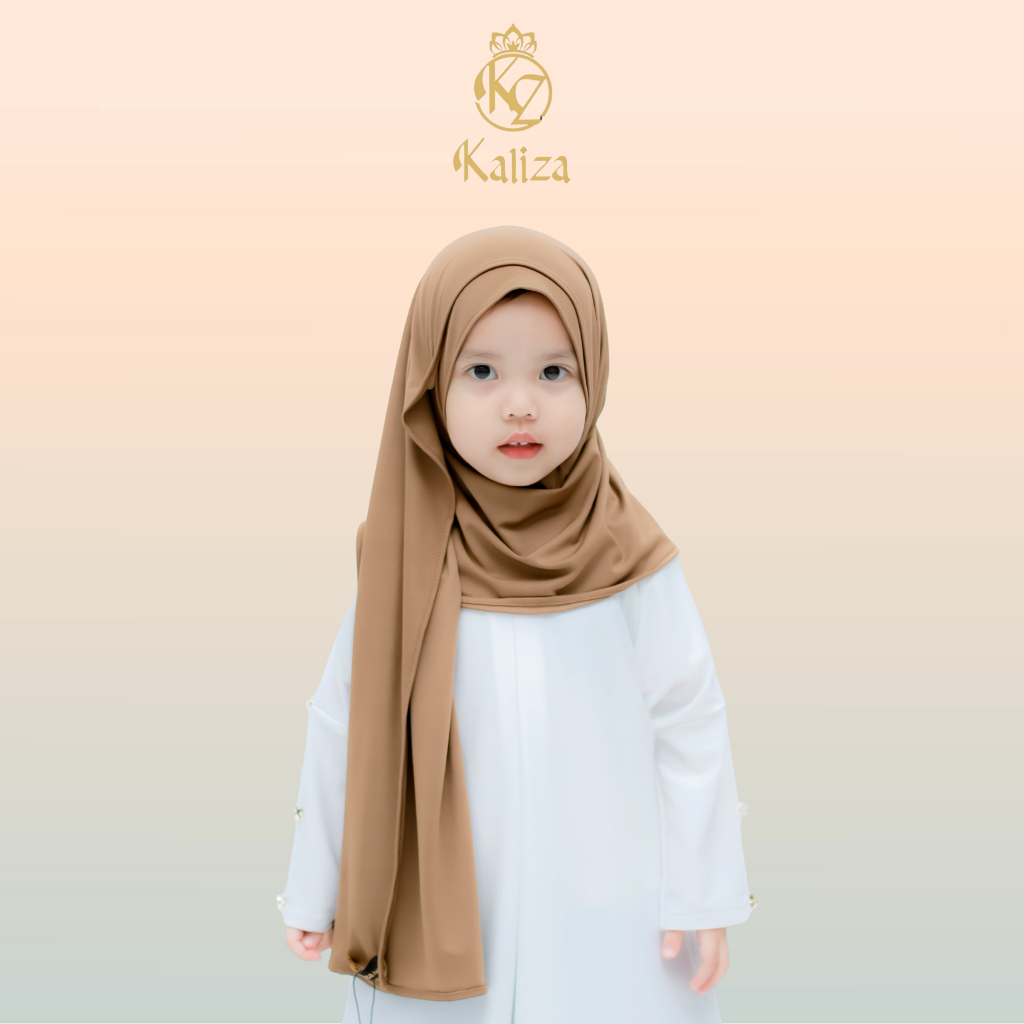KALIZA Instant Hijab สําหรับเด็ก auna Jersey Premium Safe สําหรับเด็กอายุ 2-8 ปี