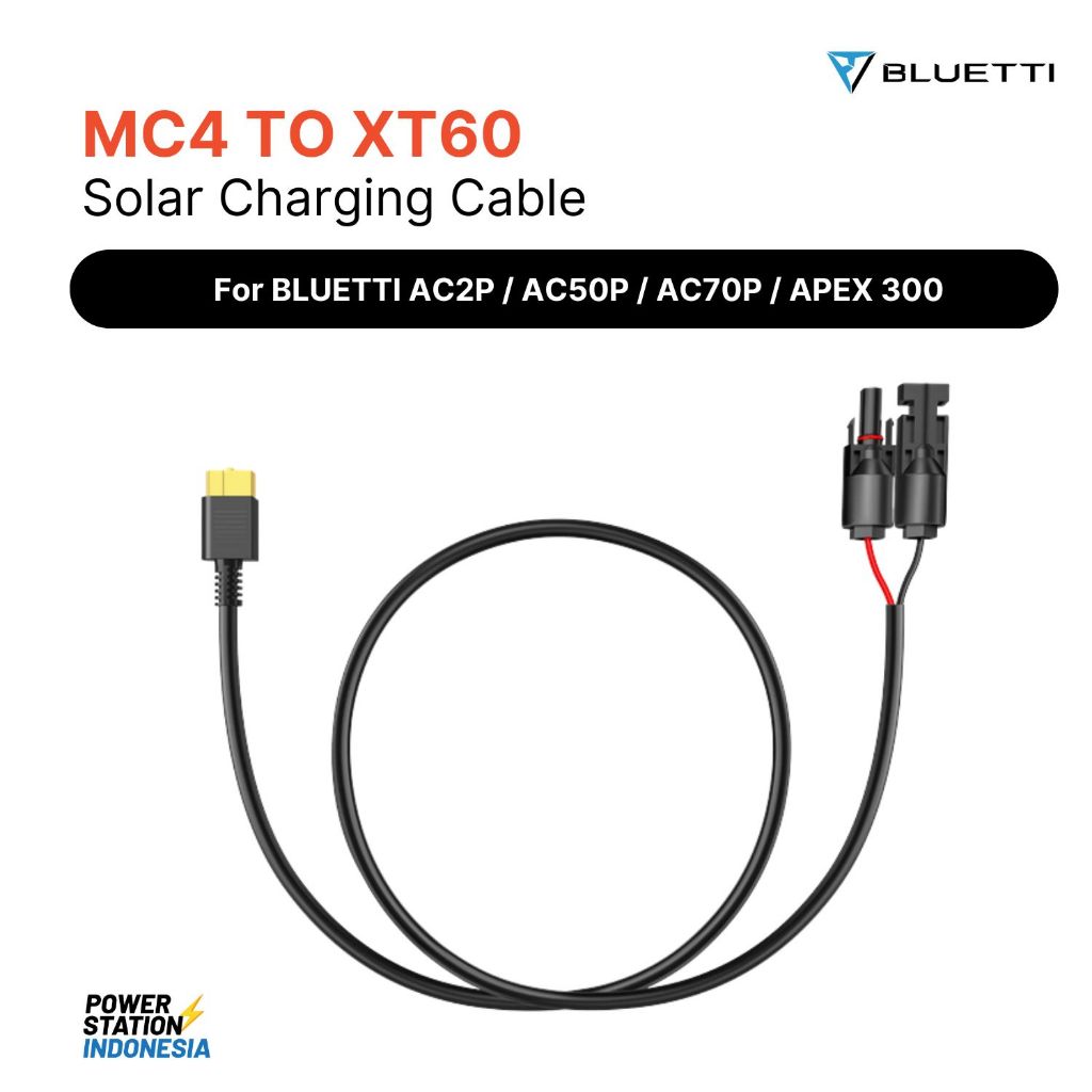 สายแผงโซลาร์เซลล์ MC4 ถึง | XT60 สายชาร์จพลังงานแสงอาทิตย์สําหรับ Bluetti AC2P / AC50P / AC70P / APE