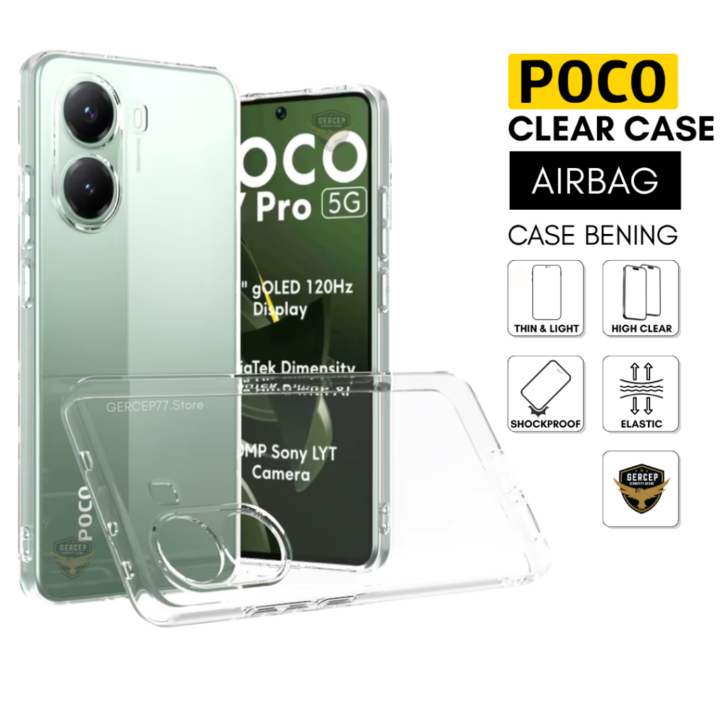 เคสใส AirBag Poco F7 Pro 5G F5 M7 Pro 5G M6 4G M6 Pro 4G M5 M5s M4 Pro 4G M3 M3 Pro