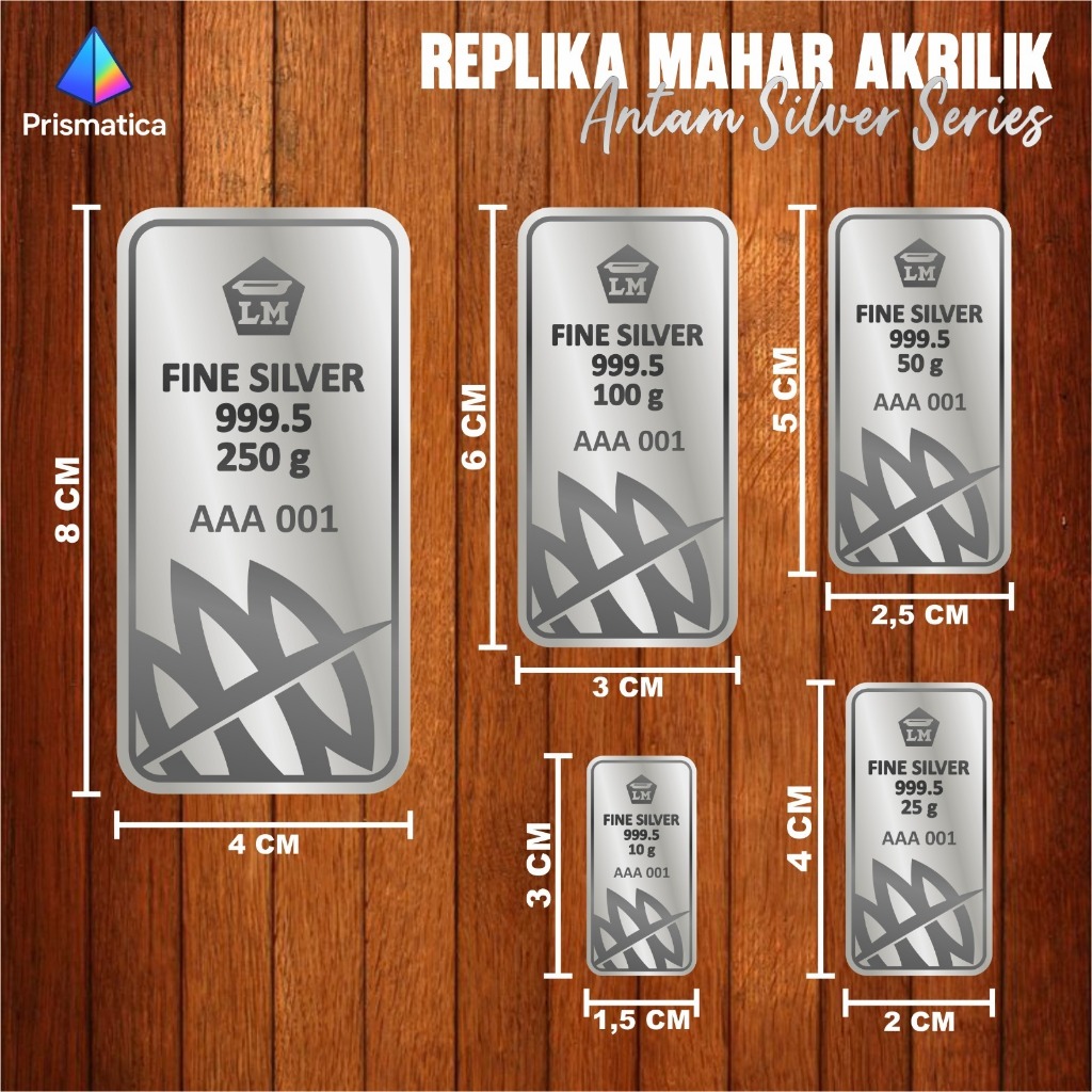 Replica Silver Replica Bars [10gr] อะคริลิคหนาสําหรับงานแต่งงานสินสอดทองหมั้นตกแต่ง