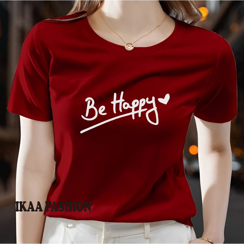 เสื้อยืด KATUN / BUY 3 GET A FREE HEADSET / BE HAPPY T-SHIRT / MENS T-SHIRT / Womens KOREAN STYLE SH