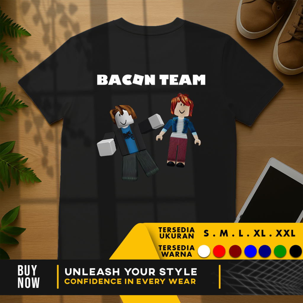 Roblox Bacon Team Bacon User เฉพาะเสื้อยืด | สําลีหวี 30s