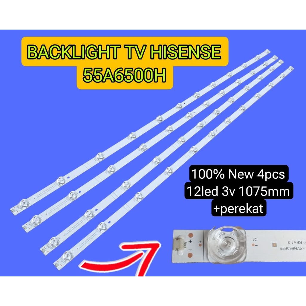 LED BACKLIGHT BL TV HISENSE 55A6500 55A6500H 12LED