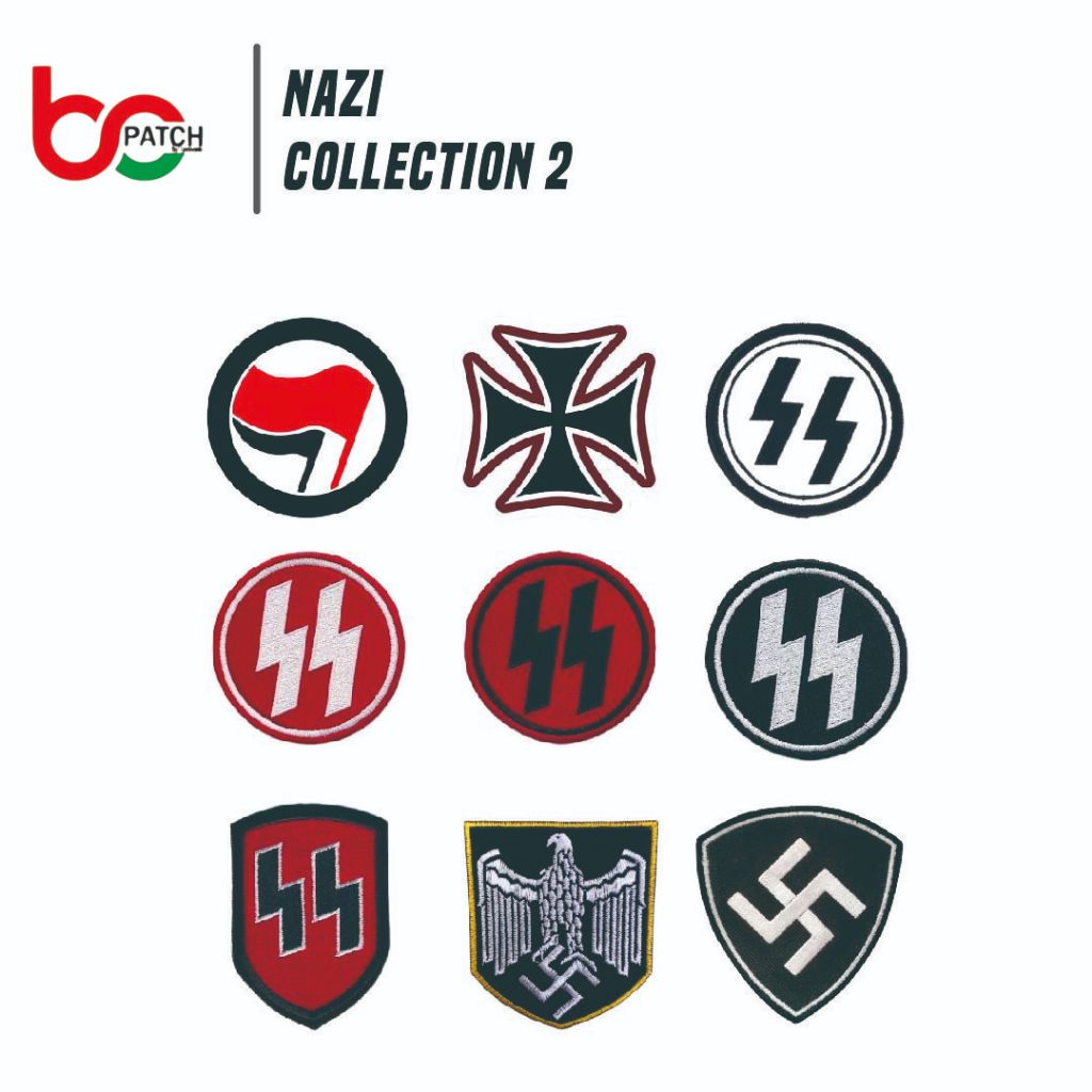 VOL-2 SS COLLAR CROSS INDEPENDENT NA-ZIE GERMANY FLAG LOGO PATCH คอมพิวเตอร์ EMBROIDERY BADGE COLLECTION