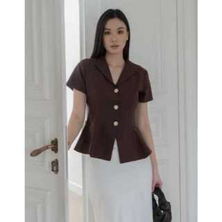 MISAE - Karla Top / Atasan Wanita Semi Woll Premium / Blouse Korean Style /Kekinian