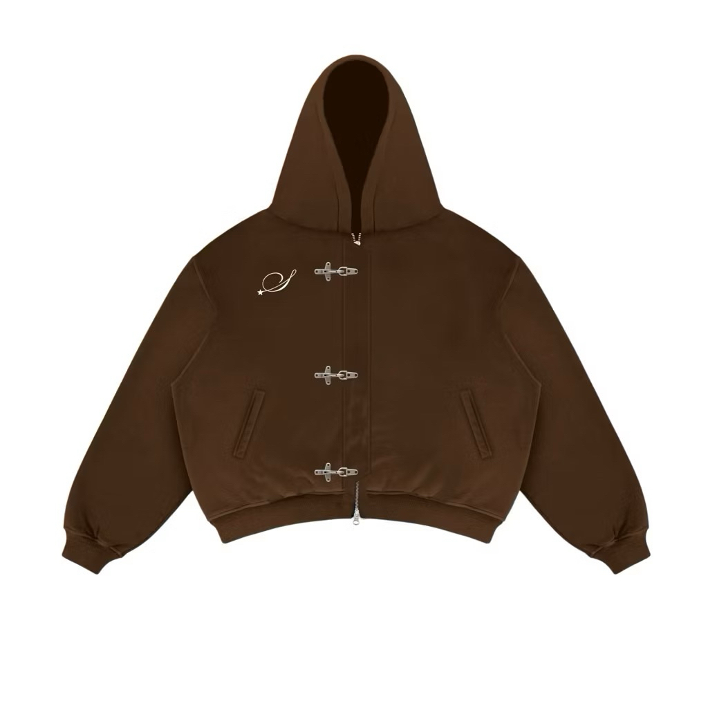 ความพึงพอใจ | Fireman Clasp Hoodie Double Zipp 375GSM STARTLE Brown_