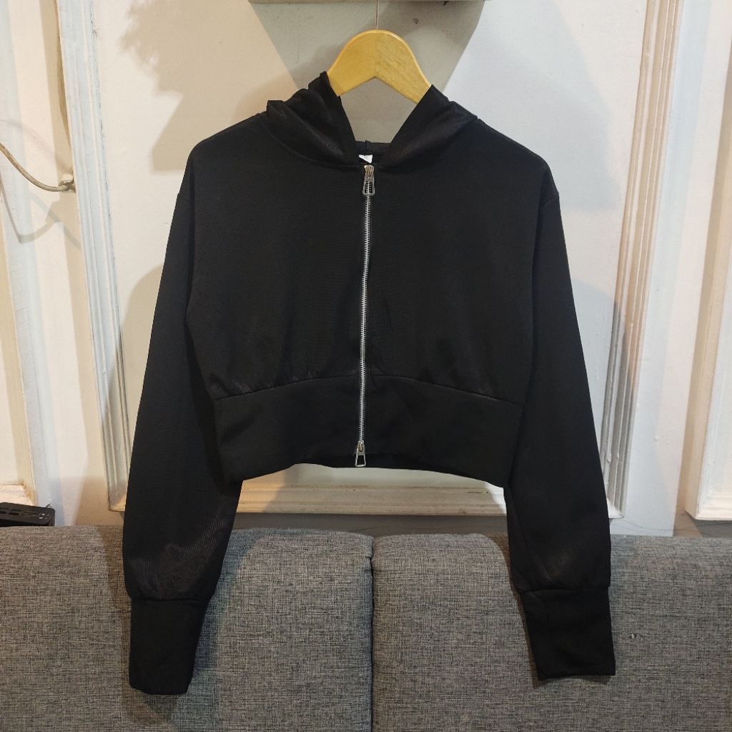 JR.FASHION เสื้อฮู้ดครอปผู้หญิง