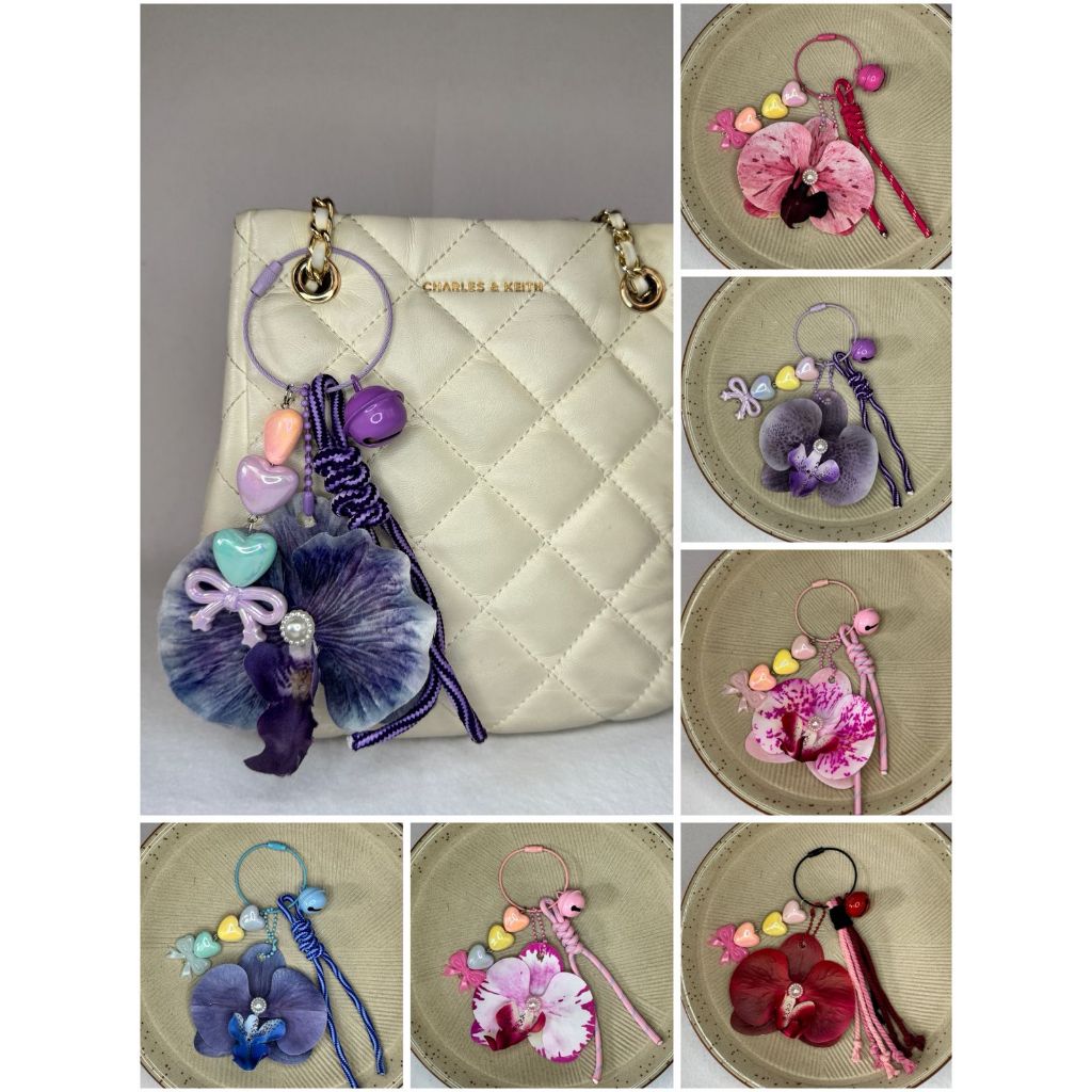 GANTUNGAN <READY>Orchid Charm / Orchid Bag Charm / Orchid Bag Hanger / Accessories / พวงกุญแจ / แฟชั
