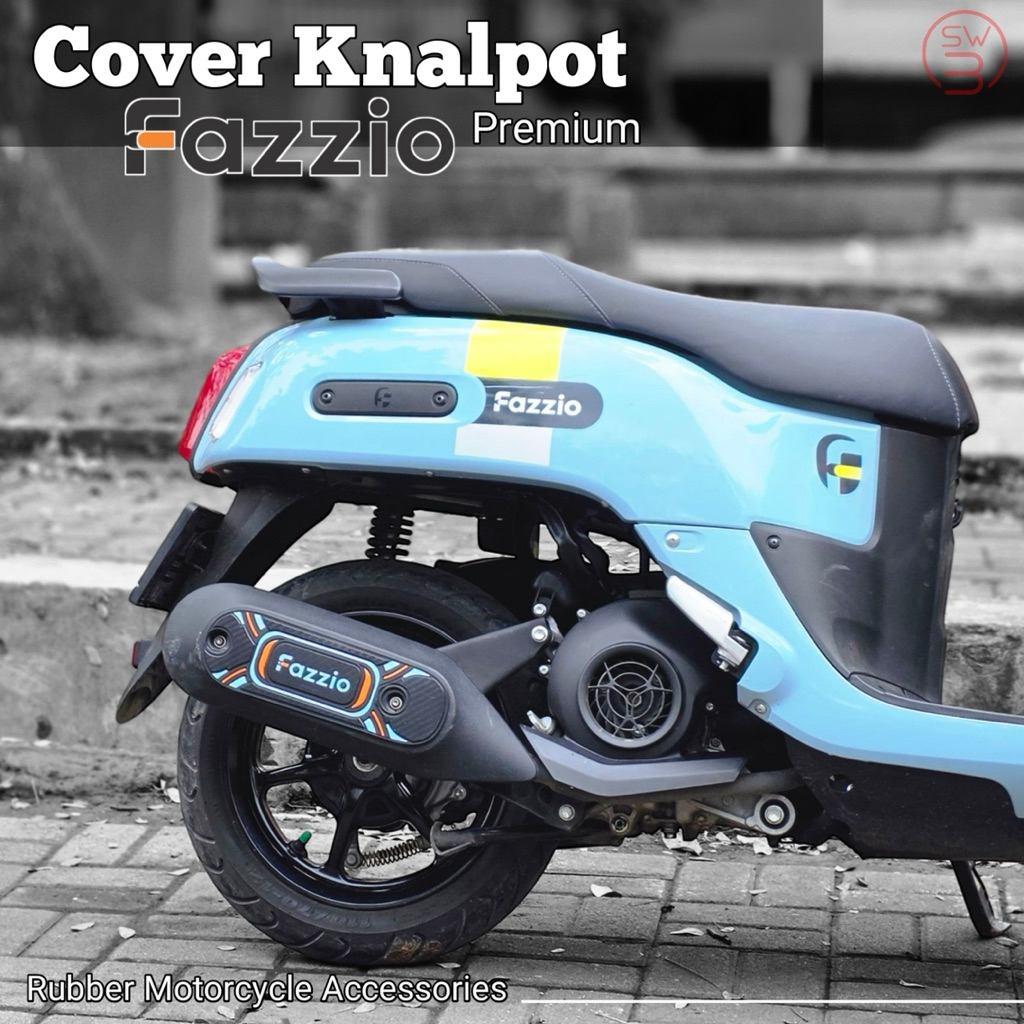 Yamaha Fazzio ผ้าคลุมท่อไอเสียมอเตอร์ไซค์, ยางท่อไอเสีย Body Protector อุปกรณ์เสริม