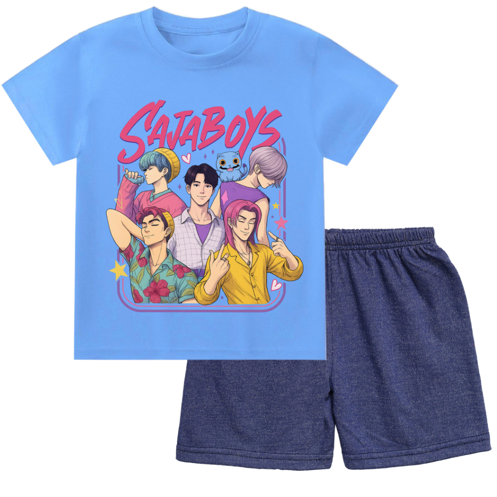 ชุดเสื้อยืดเด็กเท่ๆ ไวรัส พร้อมภาพ ซาจาบอยส์ 1-12 ปี