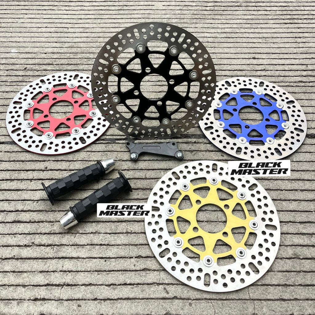 FRONT DISC แพคเกจขนาด 260 มม. + CALIPER BRACKET + OCTAGON GRIP + UNIVERSAL MINI PCX รองเท้าสําหรับรถ