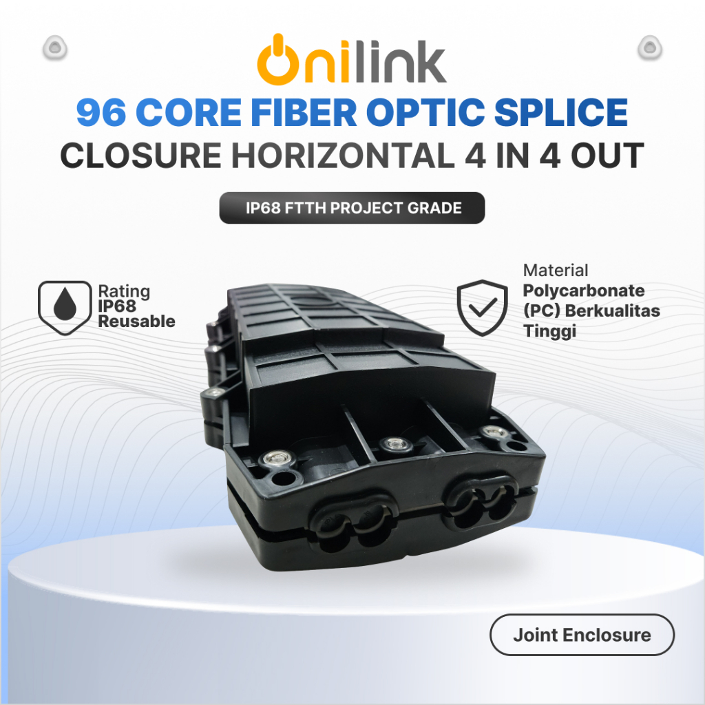 JOINT BOX ENSURE / JOINT CLOSURE FIBER OPTIC HORIZONTAL 96 CORE 4 In 4 Out | IP68 เกรดกลางแจ้ง | เกร