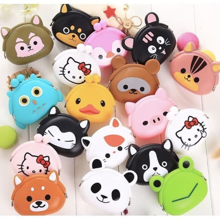 SILICONE CHARACTER COIN WALLET / CARTOON COIN WALLET / JELLY COIN WALLET / CUTE DUCK MOTIF COIN HOLD