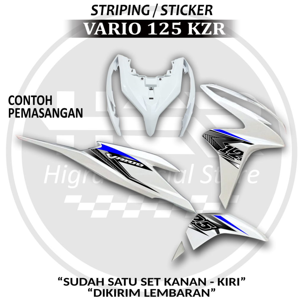 Honda Vario 125 Kzr Mtf Racing Sticker Striping Vinyl ใหม่ล่าสุด