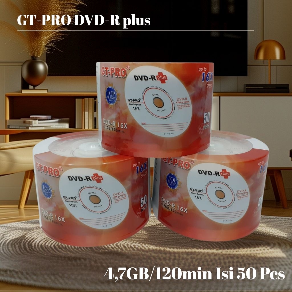 DVD-R GT-PRO Plus DVD-R 16X 4.7GB/120min เนื้อหา 50 ชิ้น