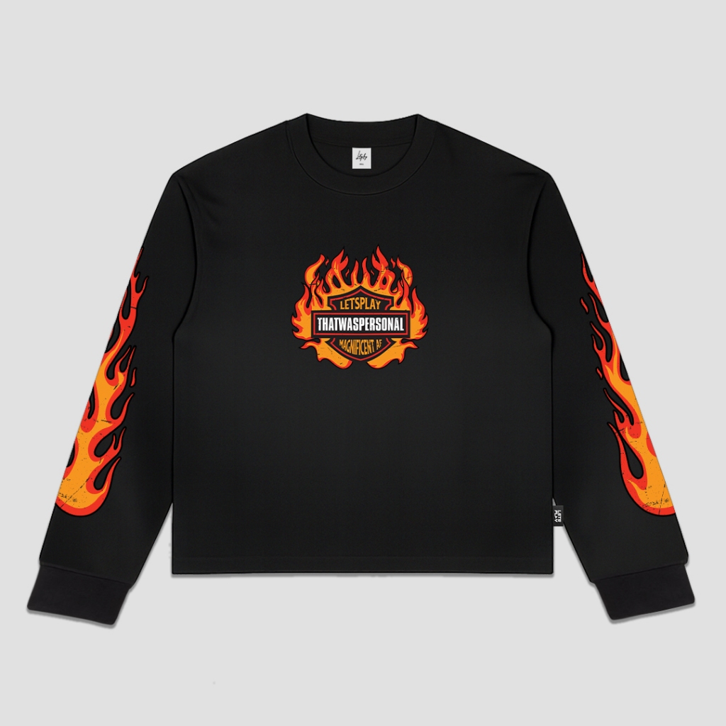 Letsplay Longsleeve Boxy - DAVID Long Sleeve Boxy Crop ผู้ชายผู้หญิง