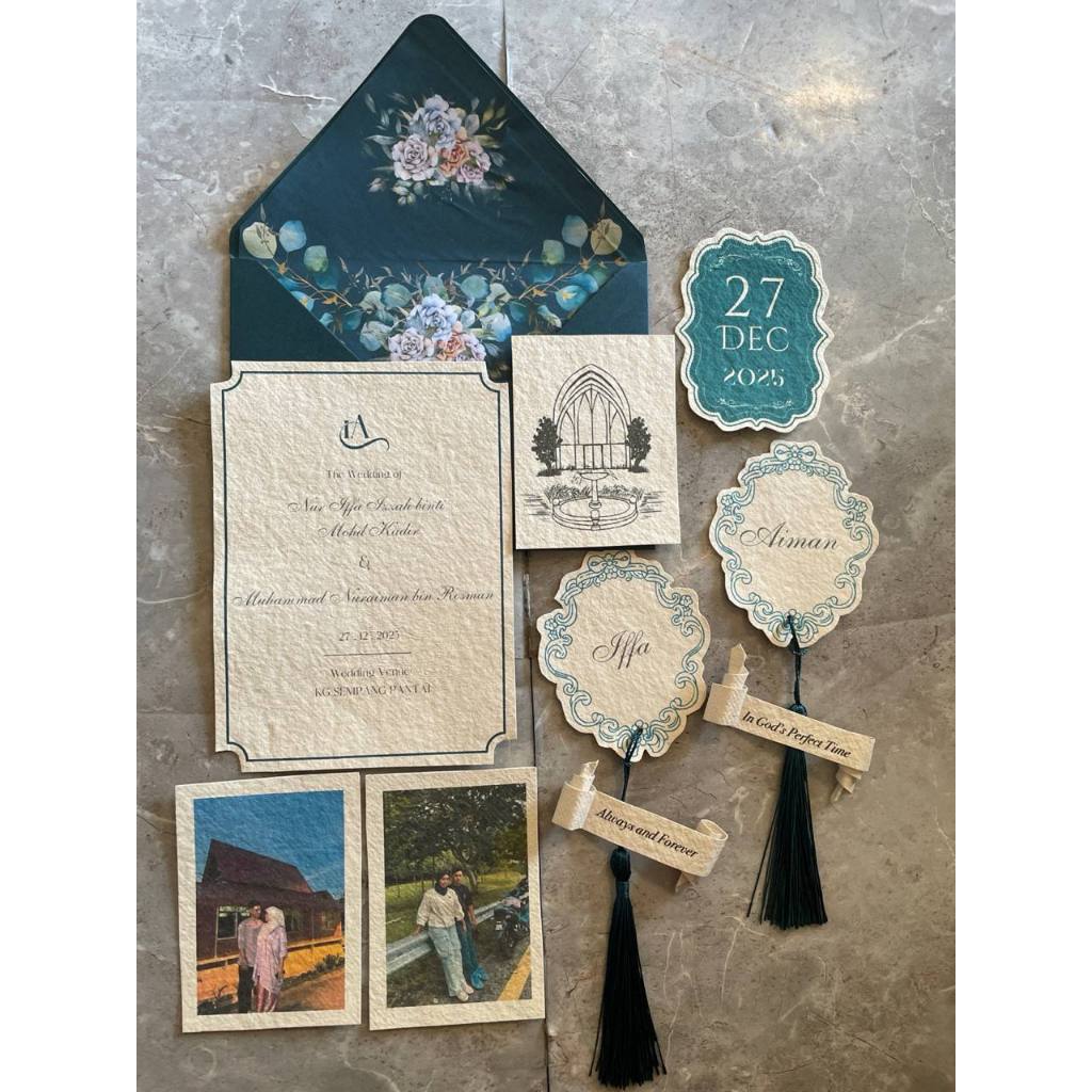 กําหนดเองสําหรับมาเลเซียเชิญสุนทรียศาสตร์งานแต่งงาน KEEPSAKE WEDDING VOWS