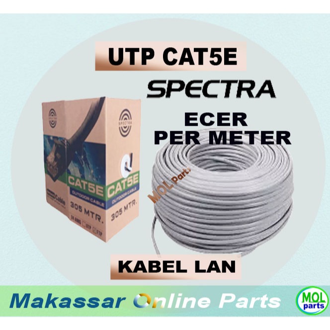 สาย LAN สาย UTP Cat5 Cat 5 Cat5e Cat 5e ขายปลีกต่อเมตร Spectra