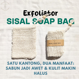 Sisal Soap Bag Kantong Sabun Soap Saver Alami Natural Exfoliating Ecofriendly Zero Waste