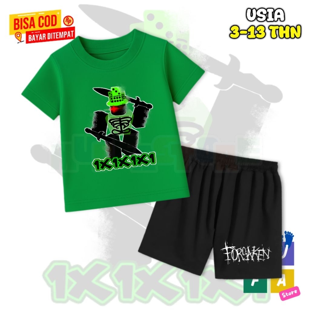 Roblox forsaken 1x1x1x1 ชุดเสื้อยืดเด็ก / ชุดเด็กอายุ 2/13 ปี