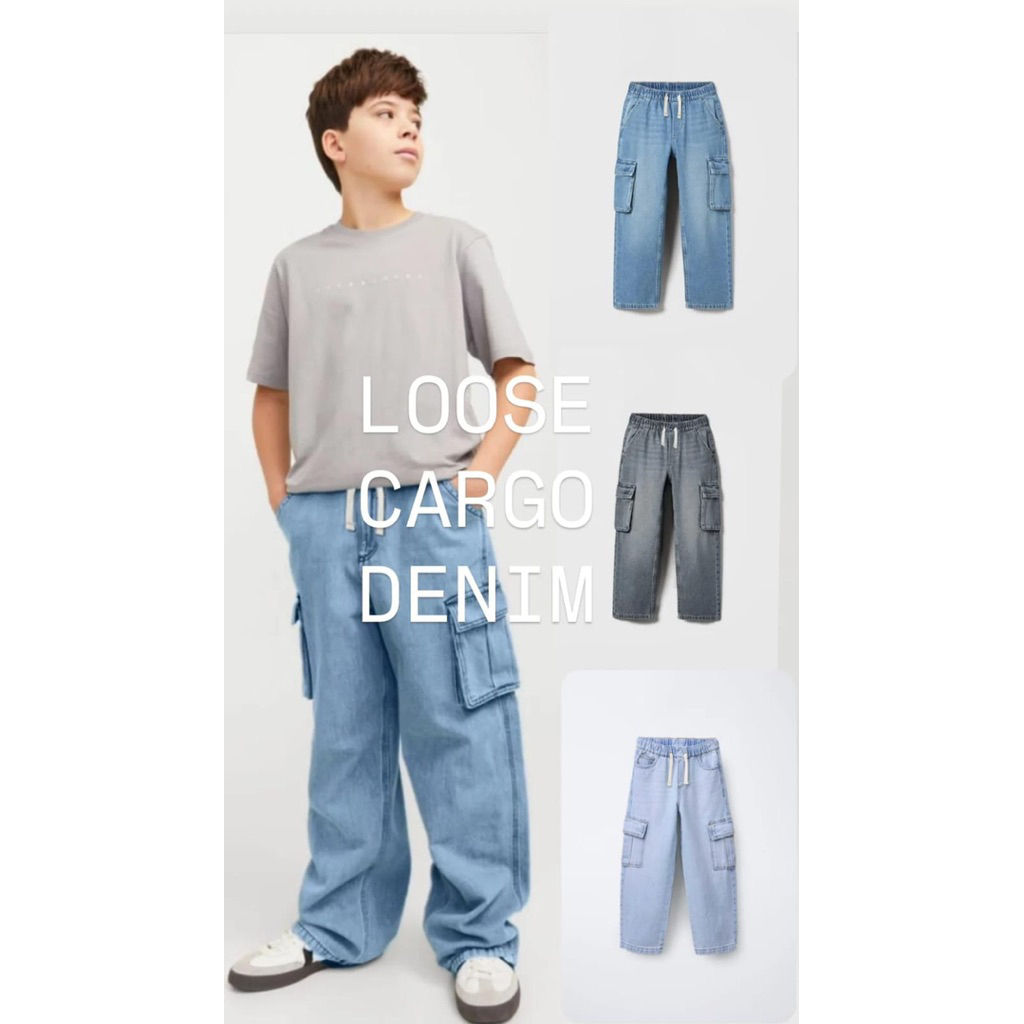 ZN ZR กางเกงยีนส์เด็กตัดใหญ่ ไซส์ 4-14y