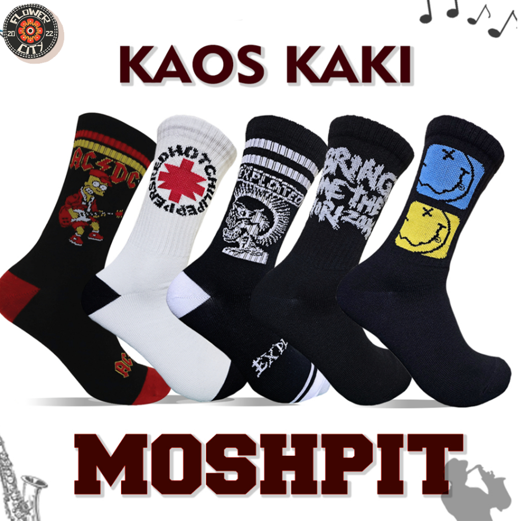 MoshPit Socks - Gigs Motif Socks - Music Band - Flower.City