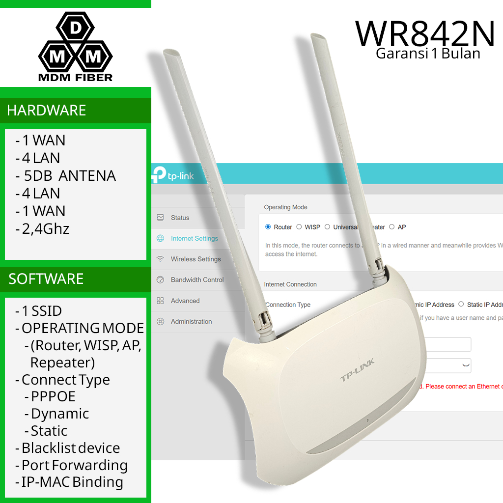 เราเตอร์ TPLINK TL-WR842N 842N LIKE TL WR840N