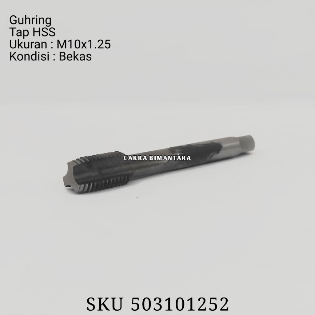 Guhring Hand Tap M10x1.25 Manual Taping M10 x 1.25 HT M 10