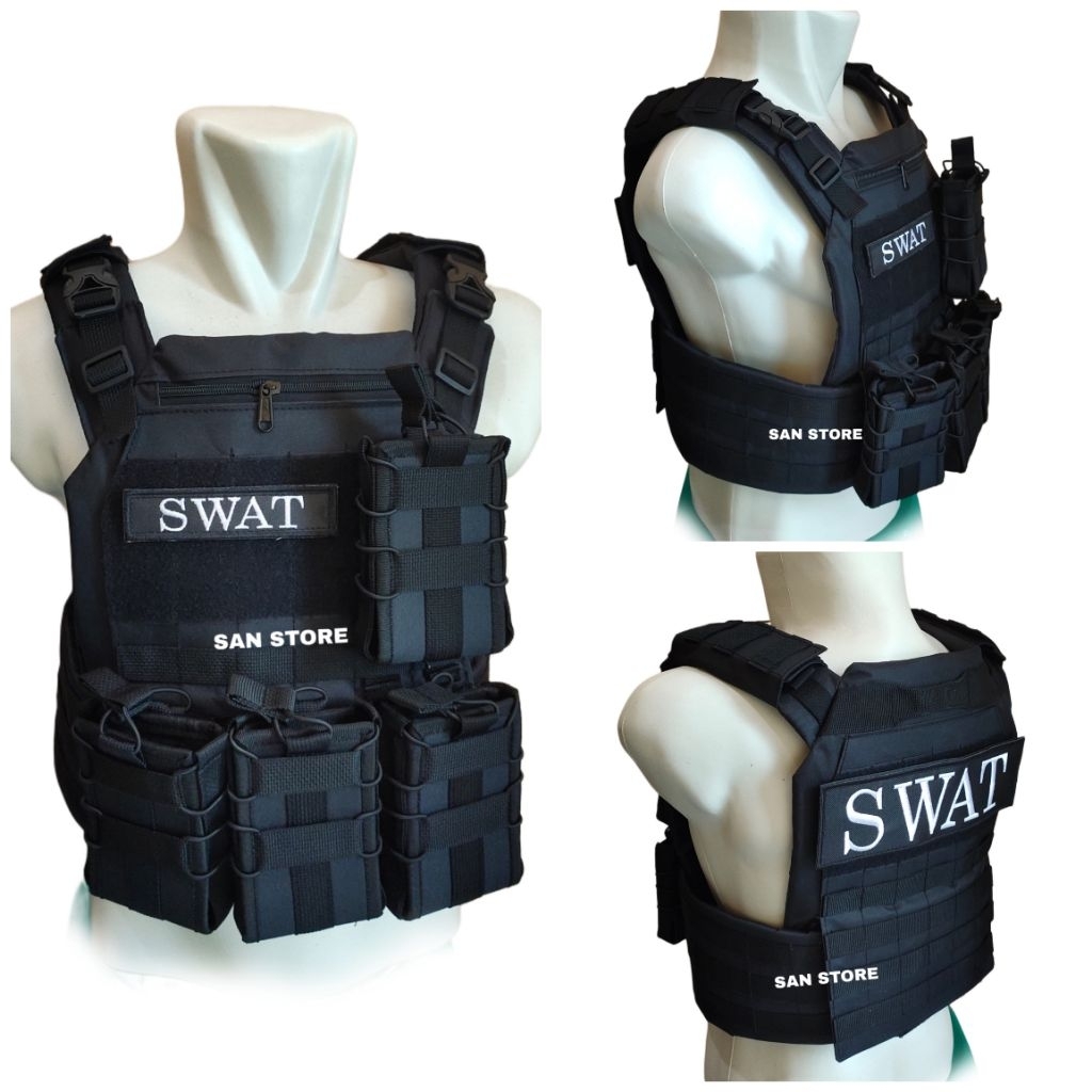 SWAT ที่สมบูรณ์แบบสีดํา WINDPROOF VEST/BODY VEST