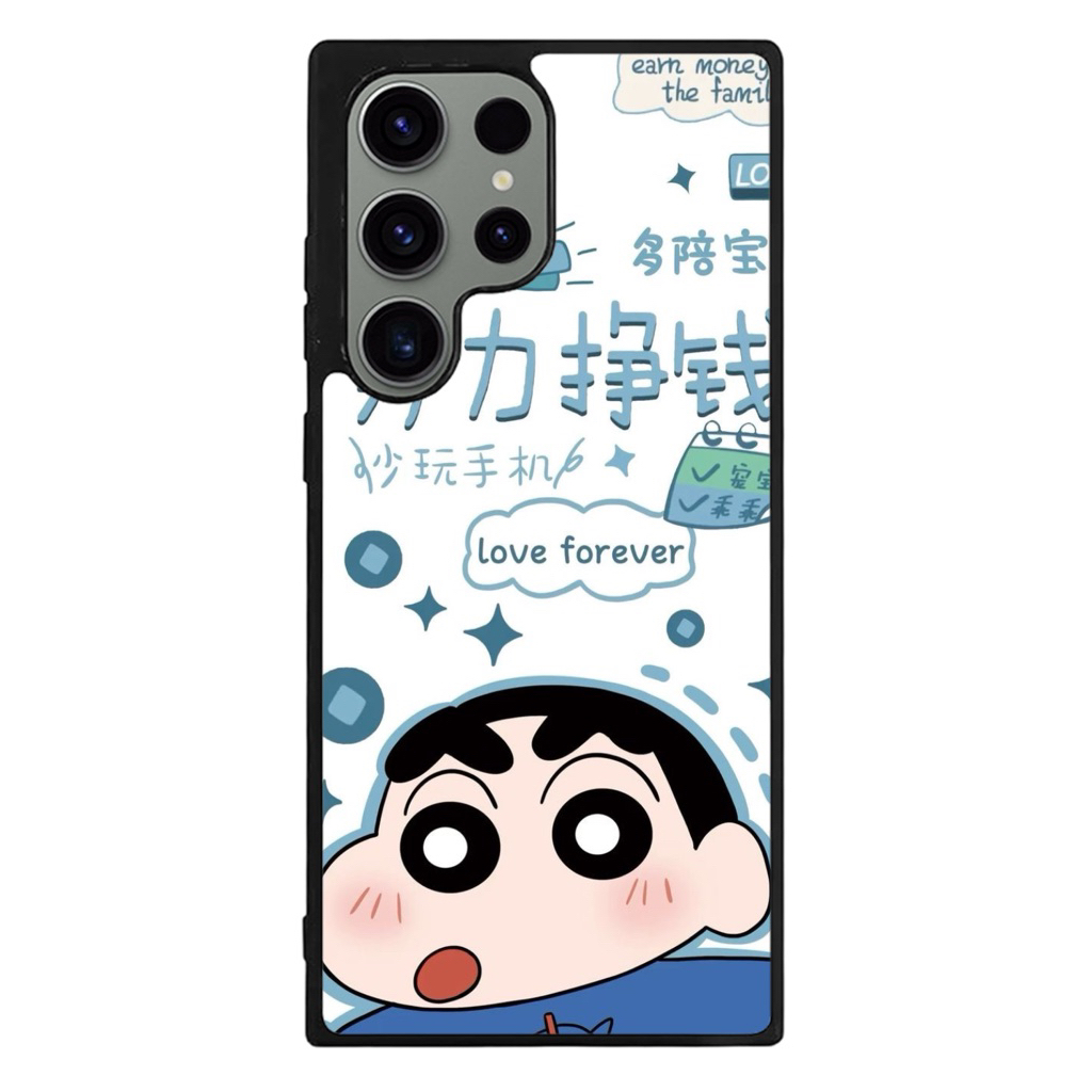 เคสไฮบริดปลอก Samsung Galaxy S25 Ultra S24 S23 S22 S21 S20 Ultra Plus FE, เคส Sinchan, PD42