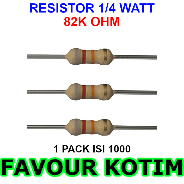 RESISTOR 82K OHM R 1/4 WATT 0.25W 5 PERCENT 1 PACK CONTAINS 1000 FVKOTIM