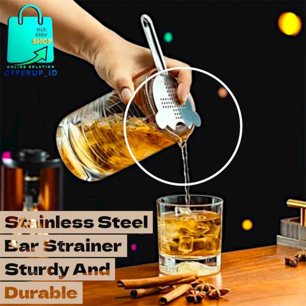 BAR STROINER CROSS สแตนเลส COCKTAIL STRAINER SHAKER STRAINER