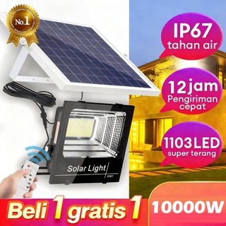 Beli 1 gratis1 Lampu tenaga surya Peningkatan Baru Lampu solar panel 10000W Lampu sorot solar cell lampu outdoor lampu sorot solar cell Super terang 1000W 1200W 1103 LED Sorot Surya Lampu Jalan 0 Biaya listrik sepanjang tahun Kontrol Cahaya Cerdas tah