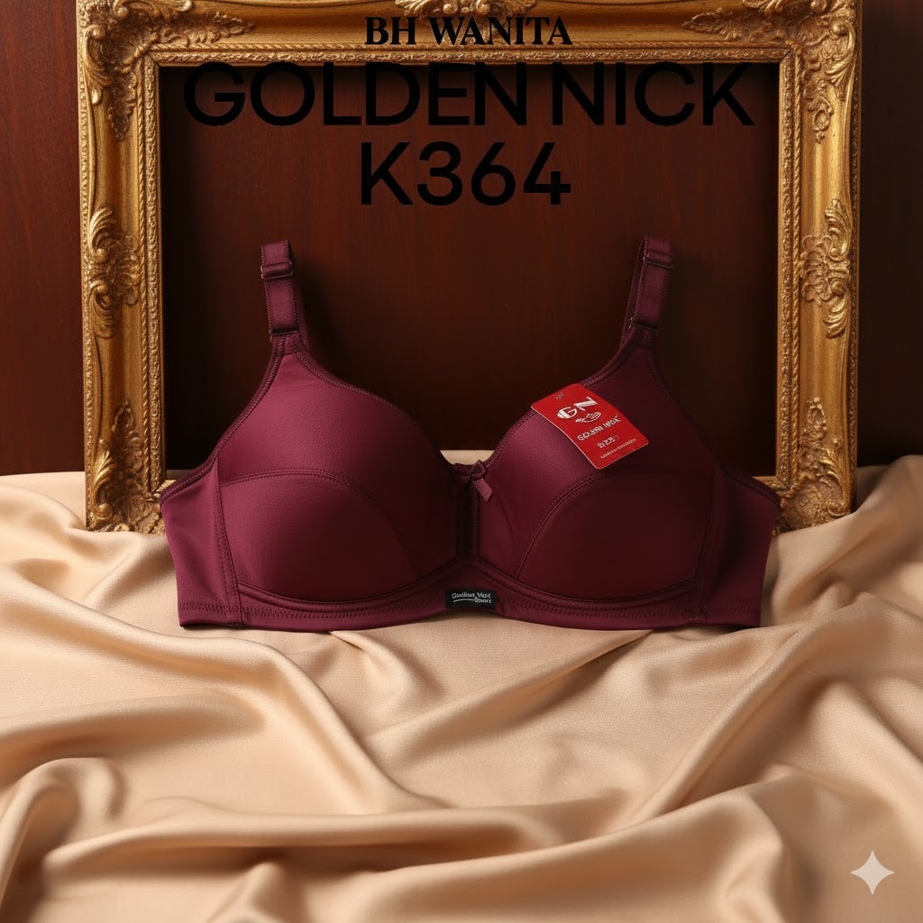 KATUN (3 ชิ้น) Golden Nick K365 สปอร์ตบรา Underwire ผู้หญิง (มารูน) | ชุดชั้นในสตรี | BH golden nick