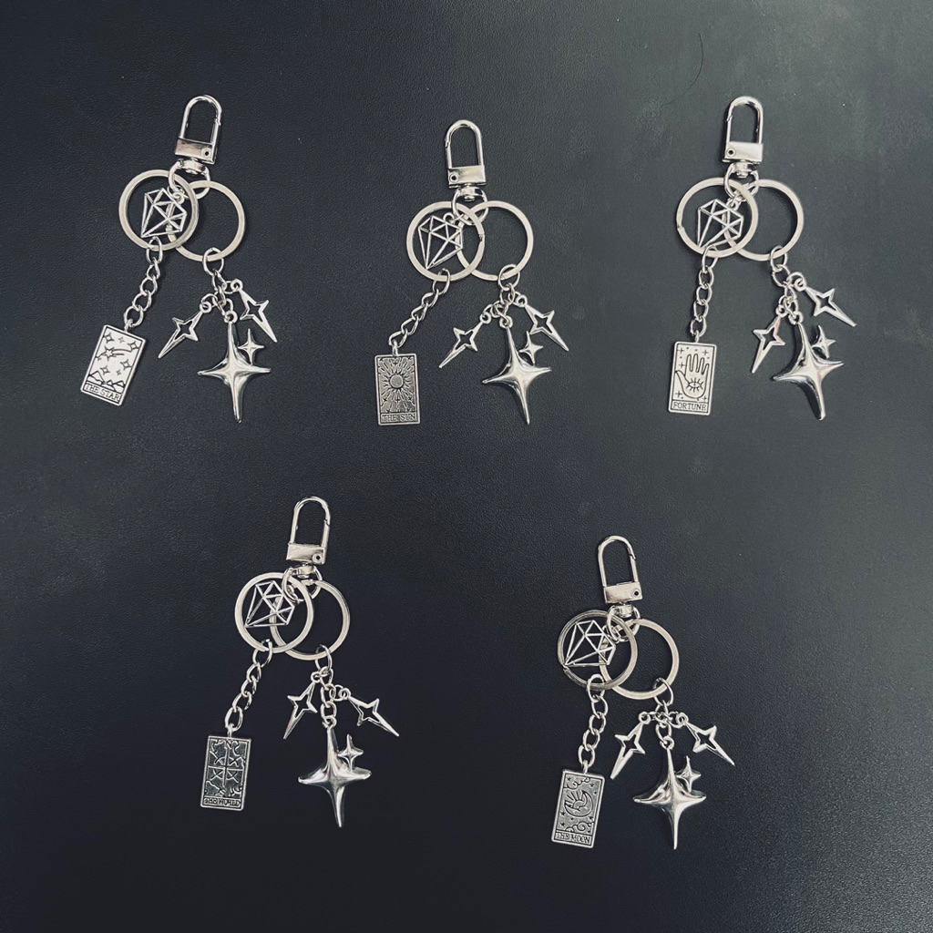 GANTUNGAN VHALRIZS Carabiner พวงกุญแจ TAROT-B Y2K Kalcer Skena พวงกุญแจ