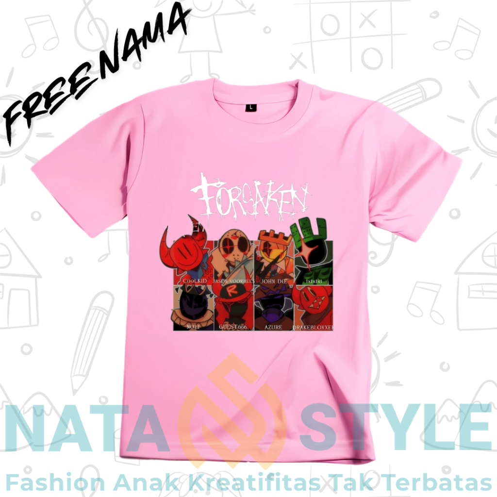 Roblok Forsaken I Roblok Forsaken Kids T-Shirt I Roblok Forsaken Kids Clothes I Roblox ล่าสุด [ฟรีชื