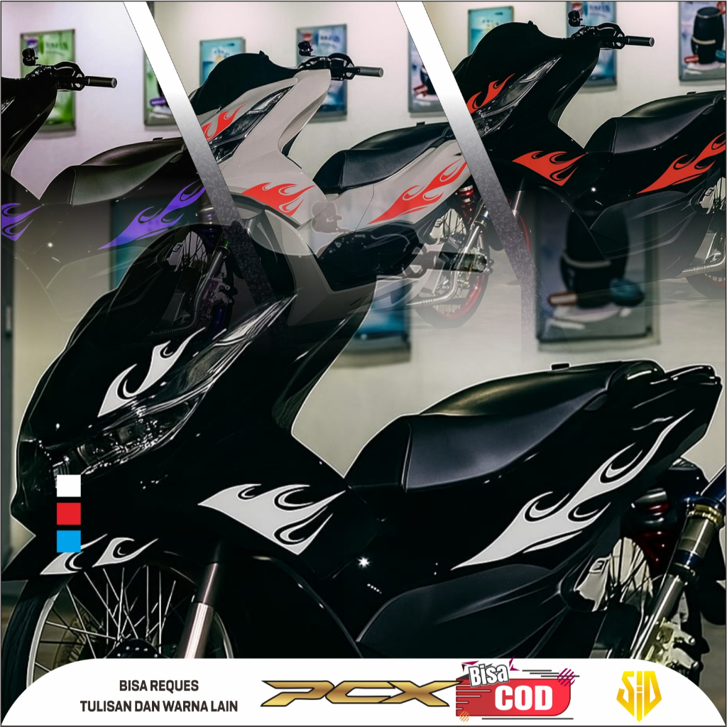 PCX 150 FIRE MOTIF STRIPING / PCX FIRE STRIPING / HONDA PCX 150 STRIPING / PCX 150 FIRE STRIPING / P