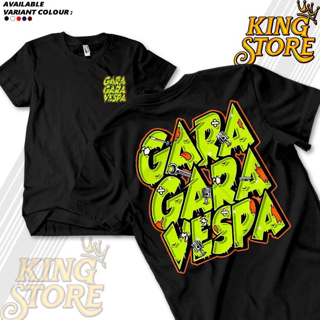 Original Gara Gara Vespa เสื้อยืด By XHAKA ID Premium Cotton Combed 30S Unisex Racing