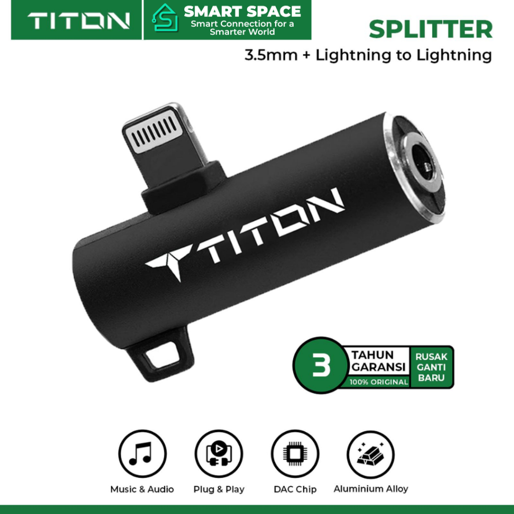 TITON Splitter iPhone DAC Chip Converter 3.5 มม.ประเภท C และอะแดปเตอร์ Lightning อะแดปเตอร์ OTG สําห